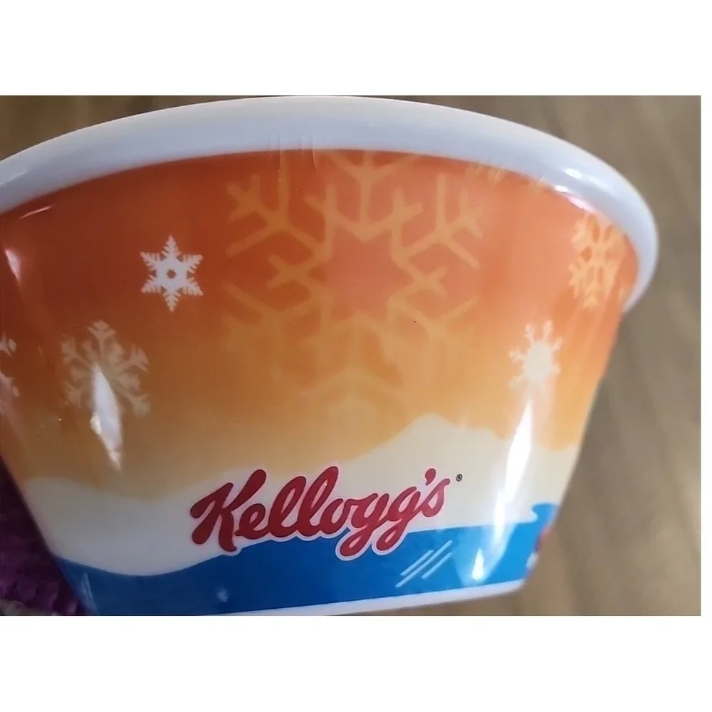 Kelloggs 2014 Team USA Olympic Corny the Rooster Ice Skating Cereal Bowl Promo